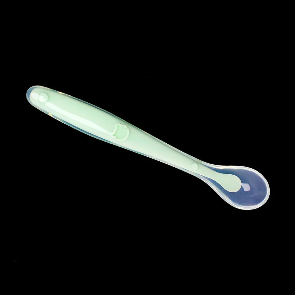 Silicone World Baby Complementary Food Silicone Spoon Training Spoon Soft Spoon Children's Feeding Tableware With Storage Box