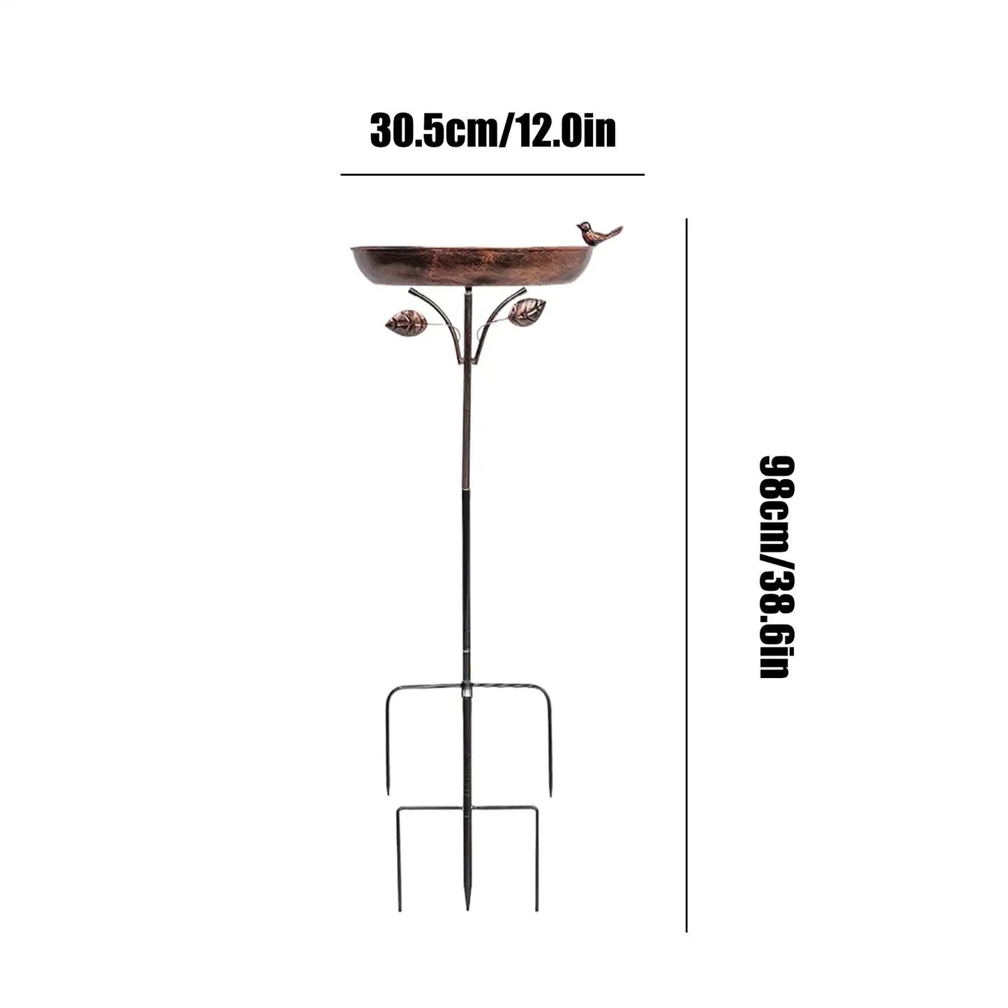 Standing Bird Bath, Bird Bath for Outdoor Garden Metal Bird Basin, Bowl, Water Bath for Birds, Antique Bird Bath, Winterproof