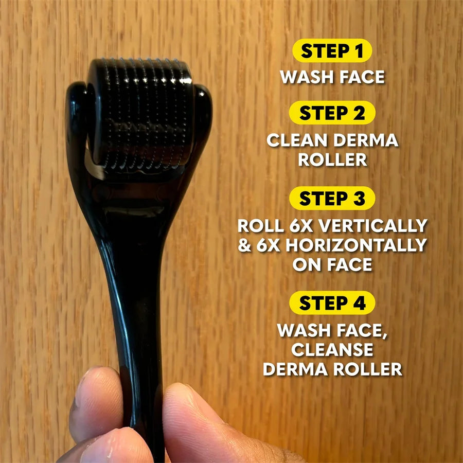 Derma Roller 540 Pins Medical Grade Skin Care Microneedling Face Roller Dermaroller for Skin Rejuvenation and Hair Growth Unisex