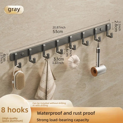 Hooks Over The Door 6 Hooks Clothes Coat Hat Towal Hanger Bathroom Organizer Rack By Hanger Holder Home Kitchen Accessories