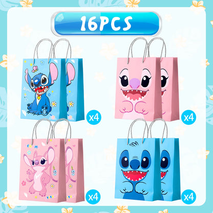 Stitch Party Gift Bags-16pcs Stitch Party Favor Bags/Stitch Party Gift Treat Bags/Stitch Goodie Bag for Stitch Party Decorations