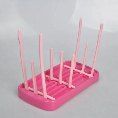 Bottle Dry Rack Baby Bottle Drain Drying Racks Blue Pink Baby Bottle Cleaning Dryer Drainer Storage Drying Rack