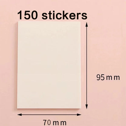 50/100 Sheets Sticky notes Reusable Transparent sticky notes Waterproof note paper for School office stationery Bookmark Marker