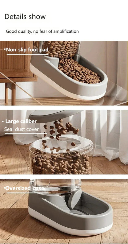 Automatic And Convenient Pet Feeder Water Dispenser Cat Dog Food Bowl Puppy Cat Drinks And Eats Without Plugging In