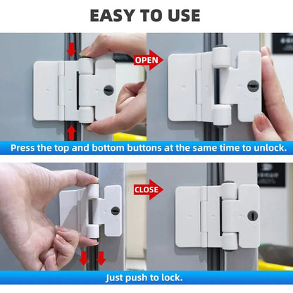 Baby Safety Drawer Lock password Anti-Pinching Hand Cabinet Drawer Locks Plastic White Safety Buckle for Kids Protection