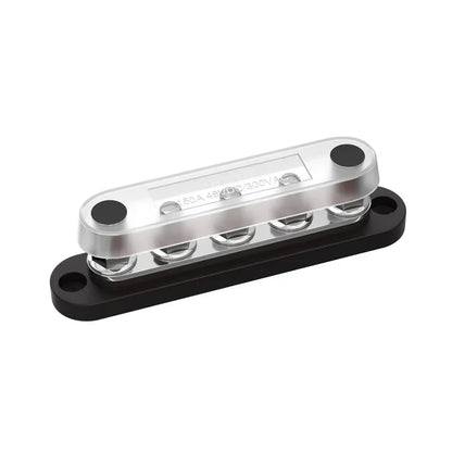 150A Terminal Bus Bar 5*M8 Studs Battery Power Distribution Block Red Black 12V Car Busbars for Automotive Marine Boat