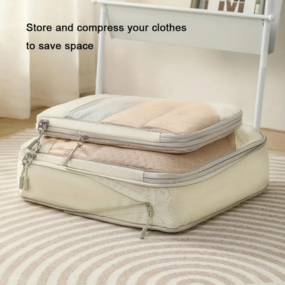 5PCS Compression Packing Cubes for Suitcases Travel Accessories Expandable Packing Organizers Lightweight Travel Organizer Cubes