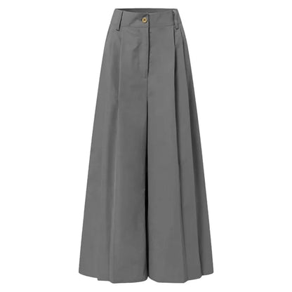 Flared Palazzo Pants For Women Cropped Cotton Linen Comfy Baggy Pants With Pockets Fashion Elegant Party High Waist Trousers