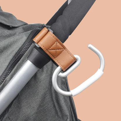 PU Baby Stroller Hooks Solid Color Stroller Accessories Hanging Hook Cartoon Cart Organizer Stroller Accessories Pram