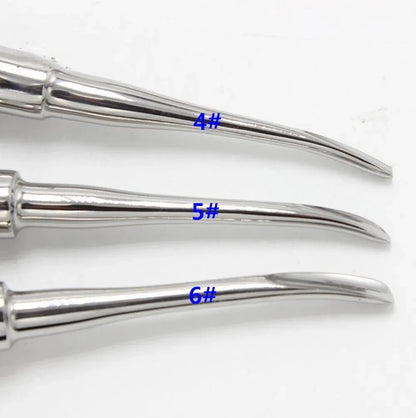 6 pcs/ kit dental lab dentistry dentist dental detista equipment for teeth whitening clareador curved ROOT ELEVATOR