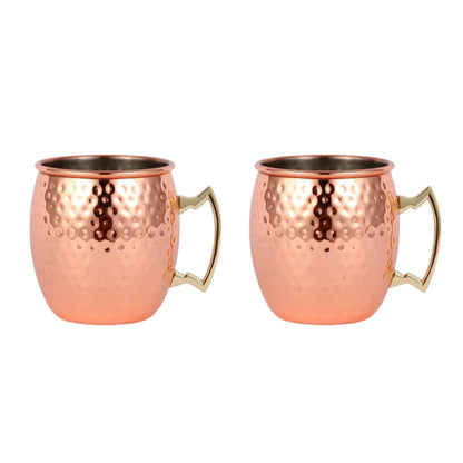 1-6PCS Stainless Steel Moscow Mule Mugs 500ML Beer Cups Cocktail Wine Juice Drink Cup Coffee Mugs Bar Champagne Party Drinkware