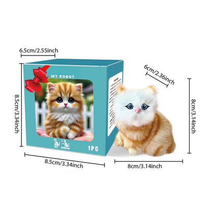 Robot Cat Toys Interactive Cat Meow Toy Funny Interactive Cat Robot Creative Robotic Cat Barking Meow Kitten for Chilren