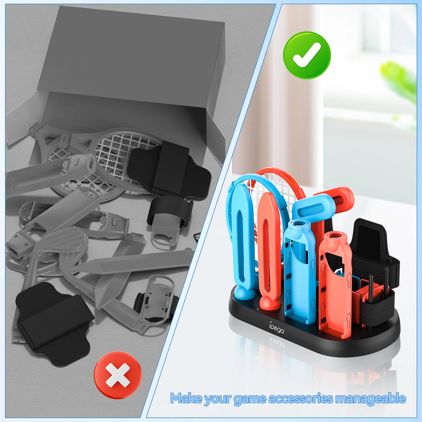 All In One for Switch 2 Sports Game Accessories Kit for Switch 2 Set Storage Stand for N-S 2