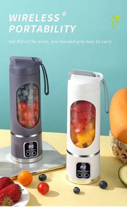Kitchen Blender Mini Electric Juicer USB Rechargeable Smoothie Milkshake Maker Portable Automatic Fresh Squeezed Fruit Orange