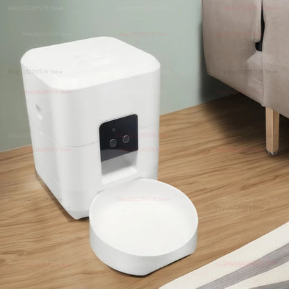 Smart Pet Feeder 2L Automatic Wifi Enabled Dry Food Dispenser for Cat Dog Home Use App Control Pet Supplies Auto Feeding System.