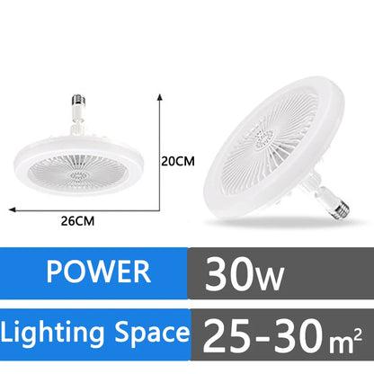 Smart 3-in-1 Ceiling Fan with Remote Control Lighting Lamp E27 Converter Base 85-265V Lighting Base for Bedroom and Living Room
