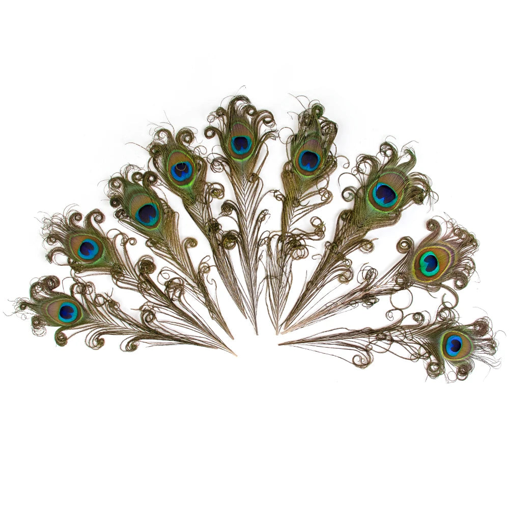 Natural Peacock Feathers 25-70cm for Crafts, Wedding Decorations, Home Décor, Fashion Accessories, and Party Decorations