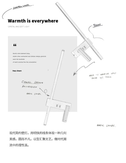 Wall lamp Nordic modern creative led simple living room sofa background wall decorative lamp reading lamp bedroom bedside lamp