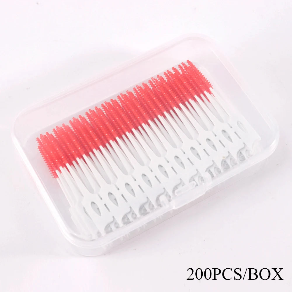 200Pcs Dental Floss Water Pick Dental Dentistry Beauty Health Dental Products Tooth Pick Interdental Brushes Dental Supplies
