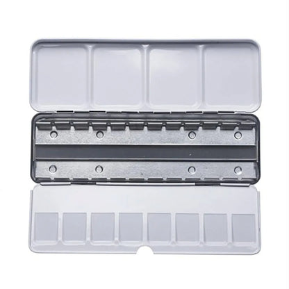 Art Supplies Creative Empty Paint Palette Watercolor Storage Case Pigment Box Grids Slots Painting Tools Drawing Supplies