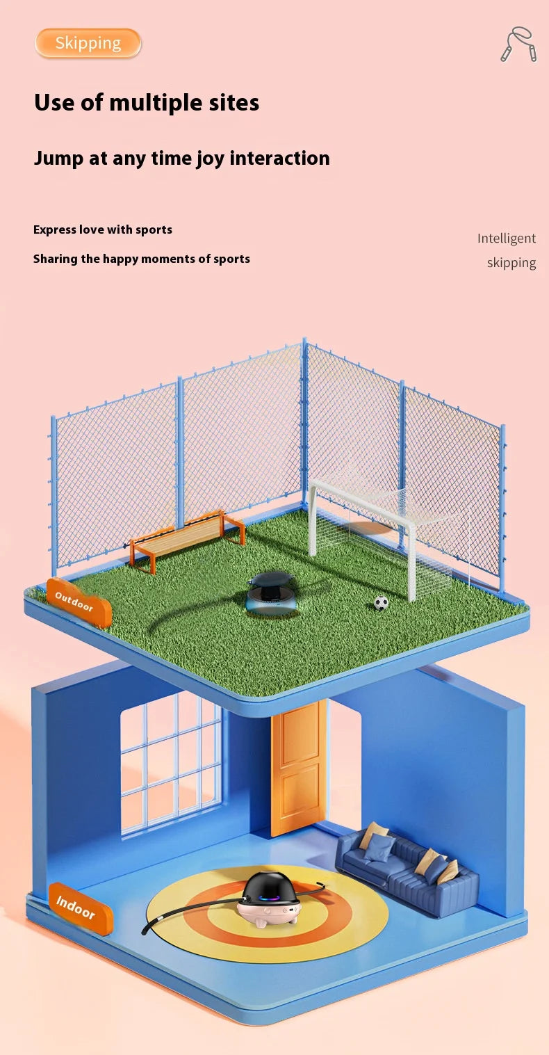 Smart Automatic Electric Skipping Machine Multi-person Fitness Intelligent Rope Electronic Adjuster Counting Jump Rope Machine