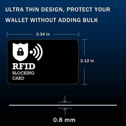 RFID Blocking Card Contactless NFC ID Credit Card Protection Safe Bank Passport Entire Wallet Purse Shield Protect Blocker Guard