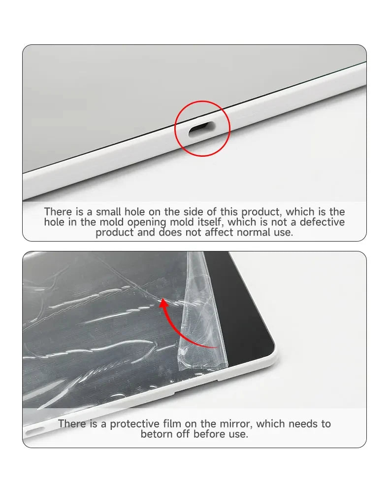 Summer Makeup Car Mirror Sun Visor Large Screen Portable Makeup Mirror HD Vanity Mirror for Truck SUV Interior Rear View Mirror