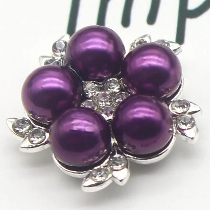 5Pcs Alloy pearl accessories DIY jewelry accessories rhinestone drill disc accessories DIY hair accessories clothing accessorie