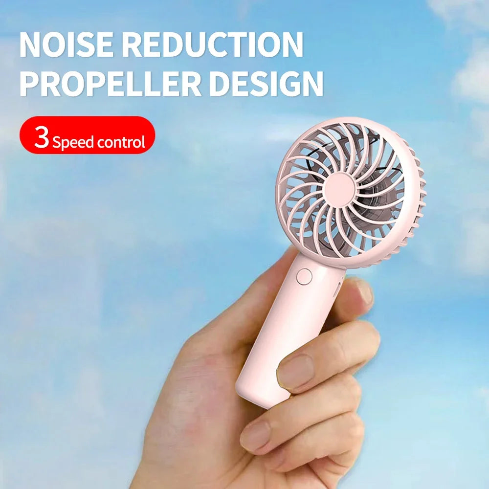Mini Portable Fans Handheld USB Rechargeable Quiet Handheld Fans Air cooler Outdoor Travel Hand Fan ventilateur portable Fan