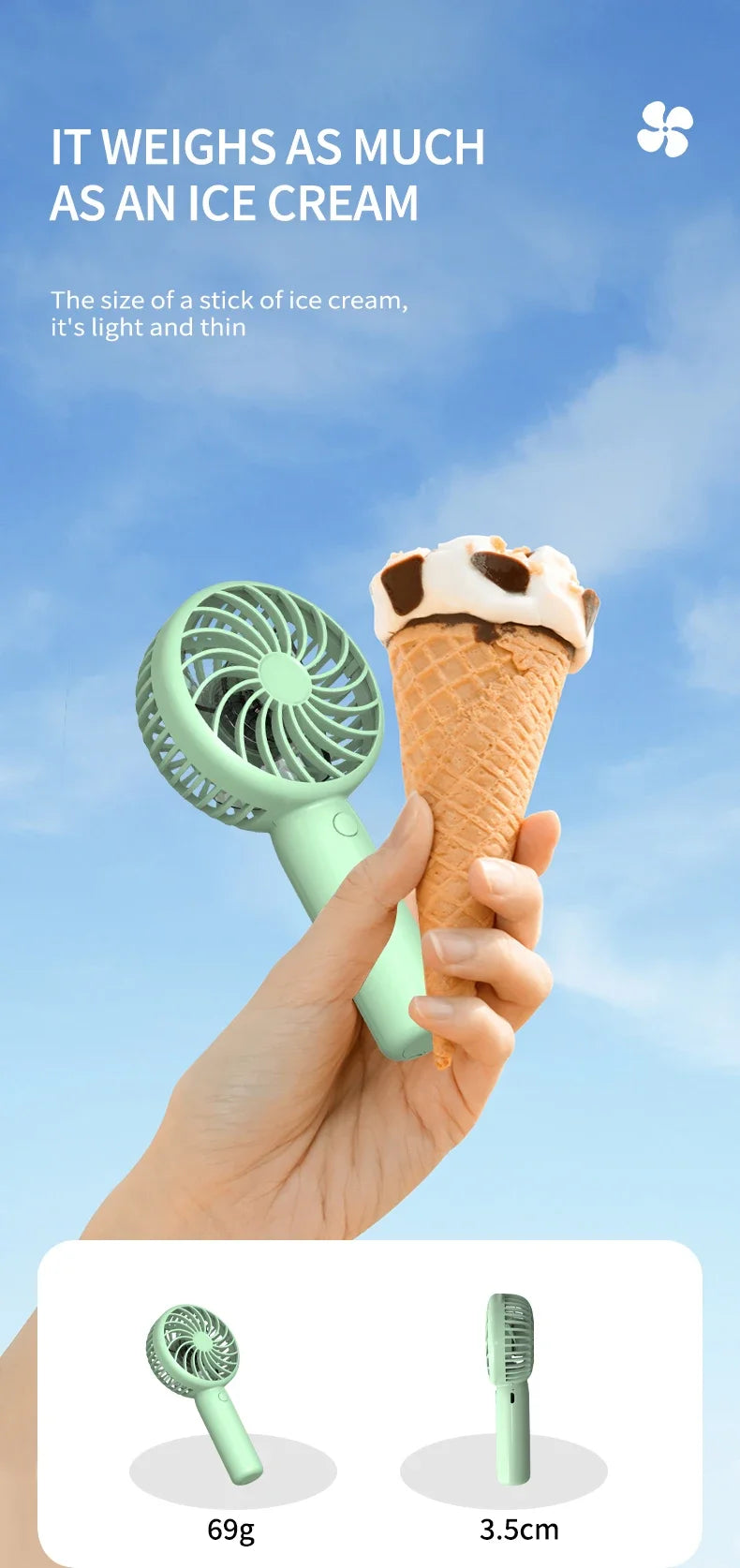Mini Portable Fans Handheld USB Rechargeable Quiet Handheld Fans Air cooler Outdoor Travel Hand Fan ventilateur portable Fan
