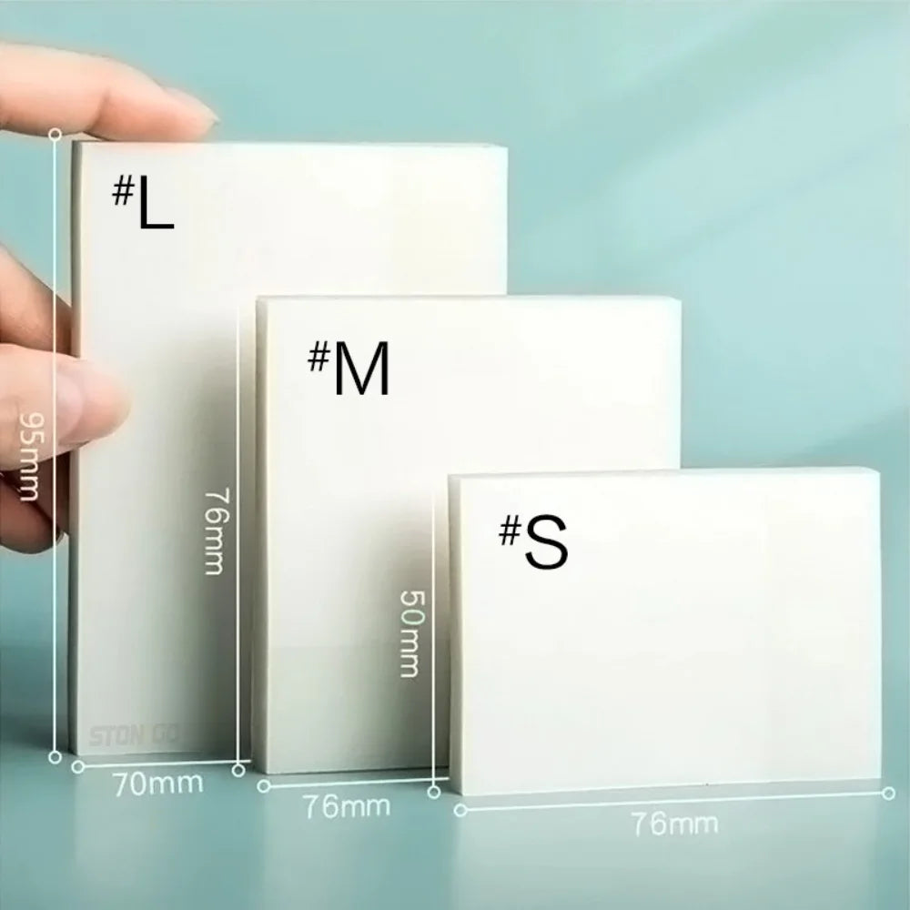 50 Sheets/pad Transparent Sticky Notes Pad Waterproof Self-Adhesive Clear Memo Message Reminder Home Office School Supplies