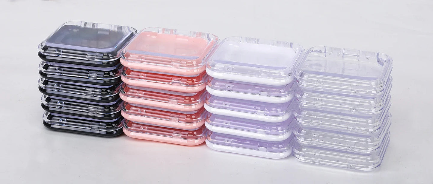 20pcs Press On Nail Packaging Boxes With Double Sided Adhesive Nail Tape Acrylic Press On Nail Storage Box in 4 Colors For Nail