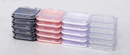 20pcs Press On Nail Packaging Boxes With Double Sided Adhesive Nail Tape Acrylic Press On Nail Storage Box in 4 Colors For Nail