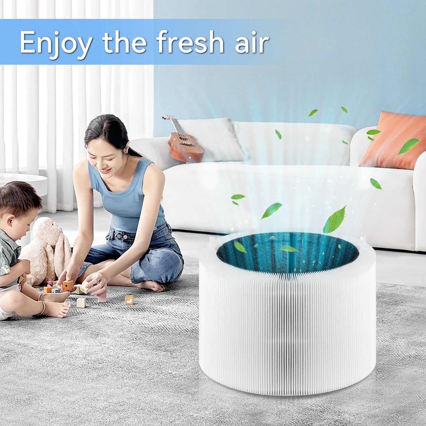 H13 Air Purifier for Large Home Room, HEPA Silent Smart Air Cleaner for Bedroom, Pet Allergies, Air Purifier for Dust Home Clean