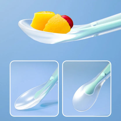New style Baby Silicone Spoon Medical-Grade Liquid Silicone + Ultra-Soft Tip Safe Feeding For Water/Cereal/Puree