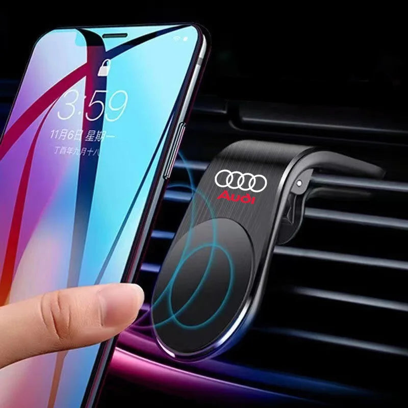 Magnetic Car Phone Holder in Car Phone Stand Clip Mount Car Accessories for Audi SLine RS Logo A3 A4 A5 A6 A7 A8 Q3 Q5 RS3 RS4