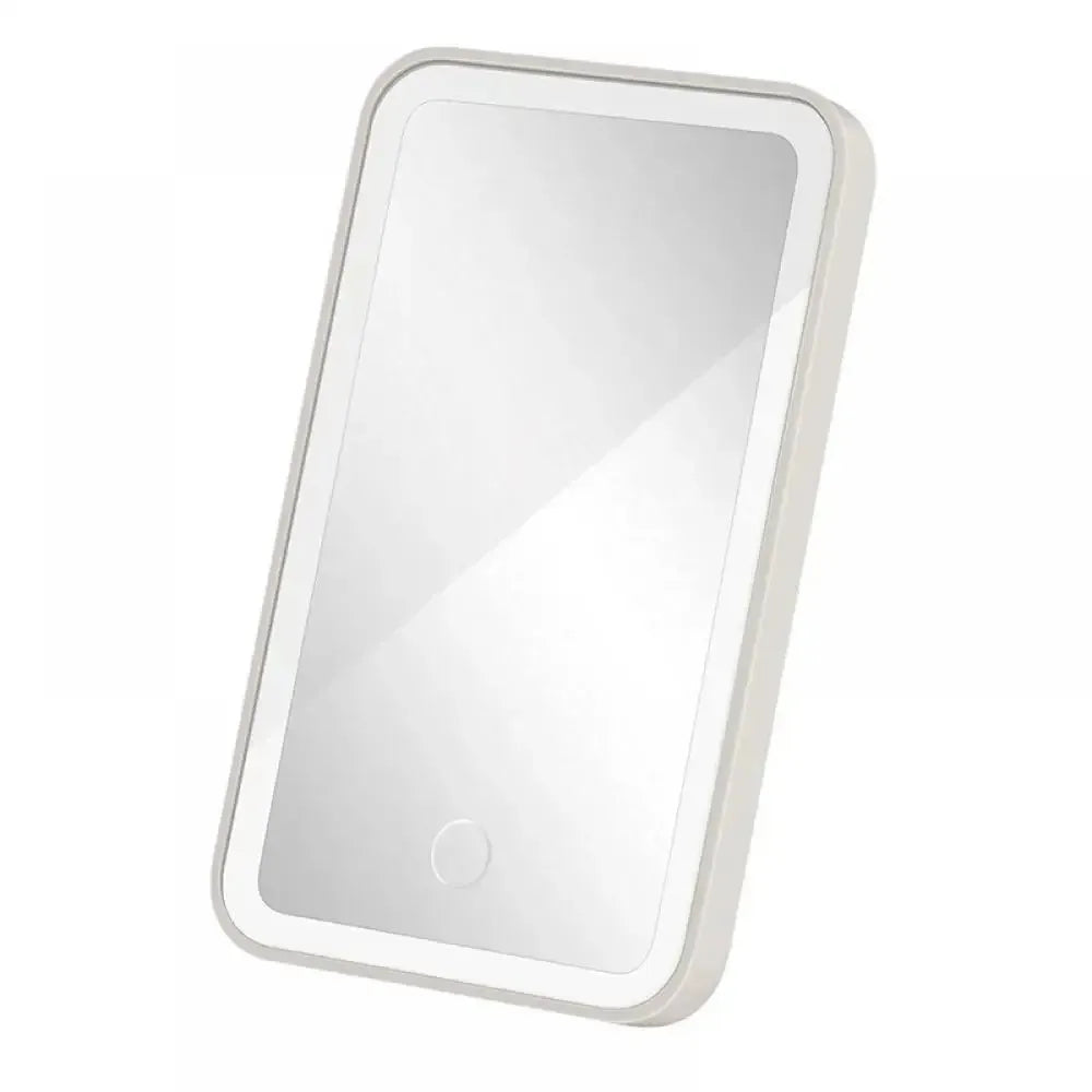 Car sun makeup mirror invisible touch USB reportable 360 ° adjustment soft light does not hurt the eyes mini convenient