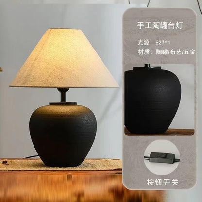 Retro Ceramic Floor Lamp, Bedroom Table Floor Lamp, Living Room Bedside Floor Lamp, Room Decoration Indoor Lighting Lamp