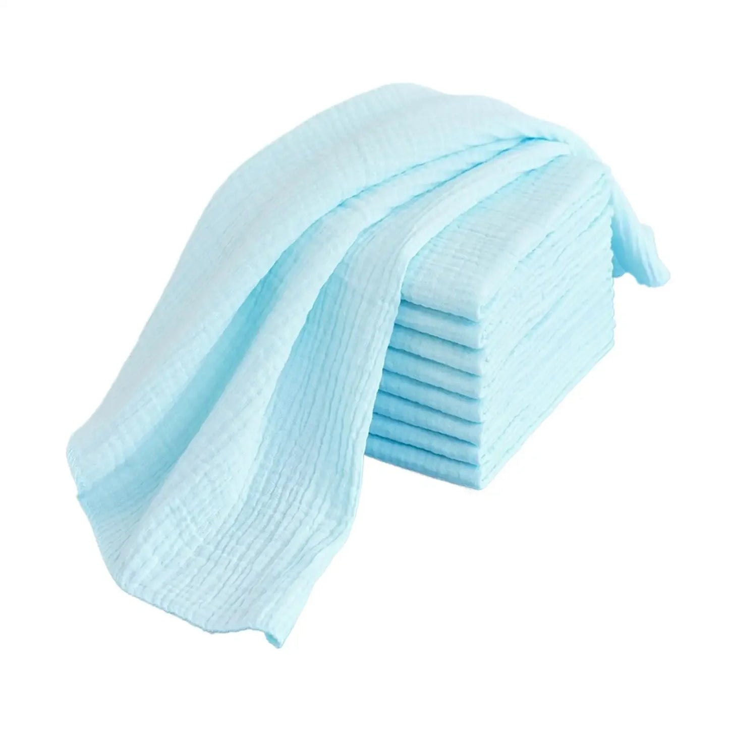 10PCS Baby Gauze Diapers 100% Cotton Baby Nappy for Newborn Changing 43x45cm Washable Reusable Double Layer Soft Baby Towels
