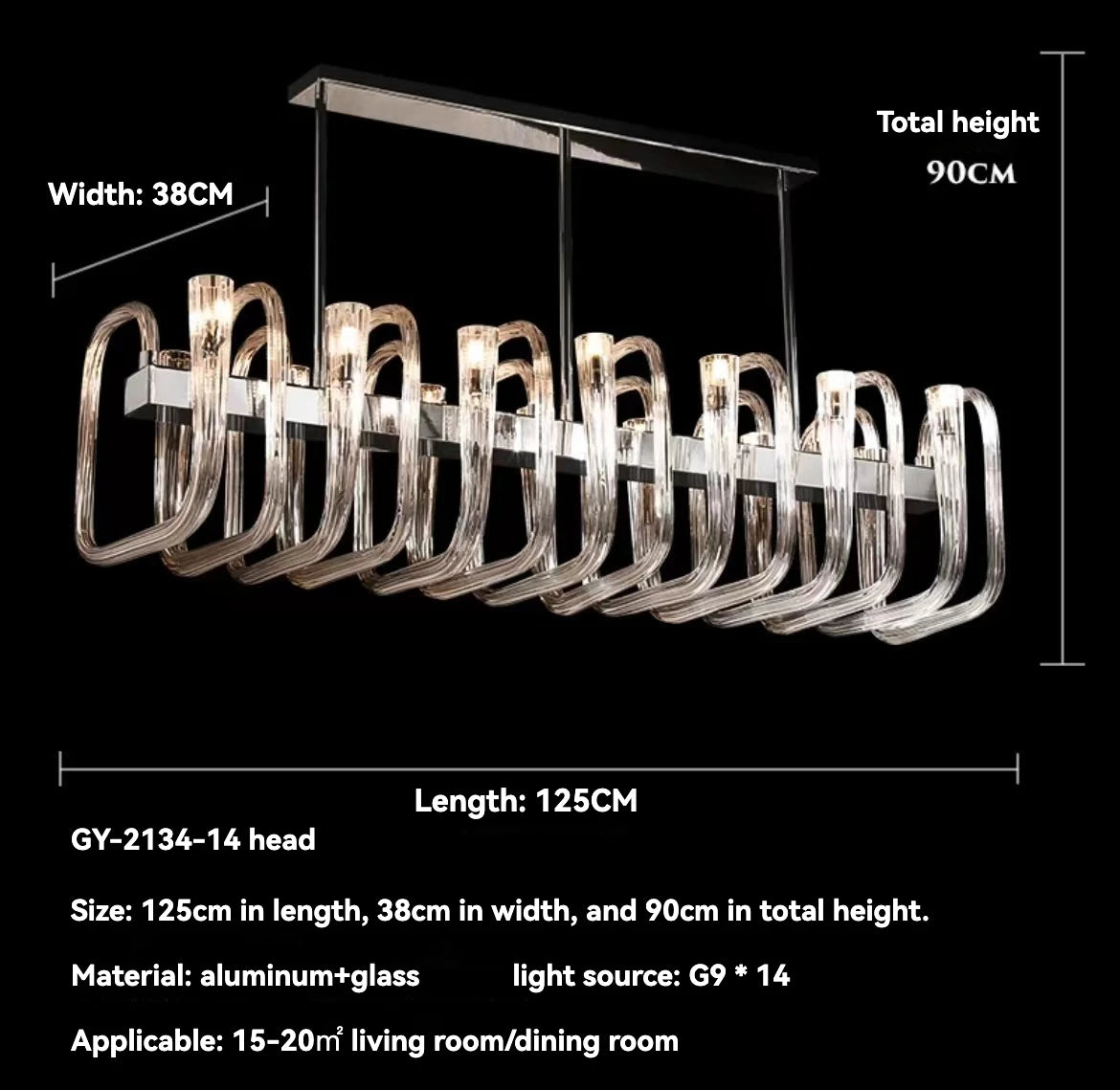 ART DECO Glass Chandelier for Living Room Bedroom Dining Room Designer Luxury LED Hanging Ligting 2024 NEW Lamp