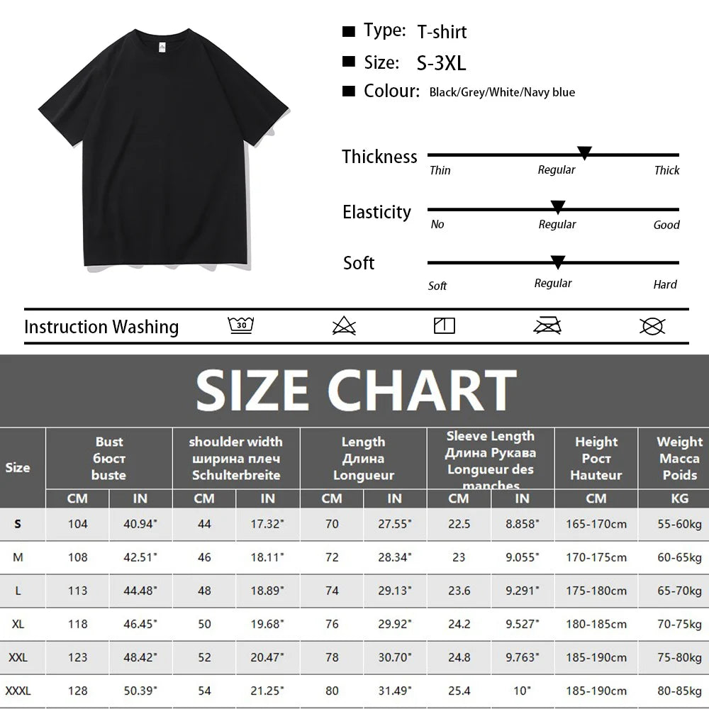 Mens T-shirts Printed Funny Tops Summer Cotton T-shirt for Men Casual O-Neck Tee Shirts Streetwear Oversized Top Clothing