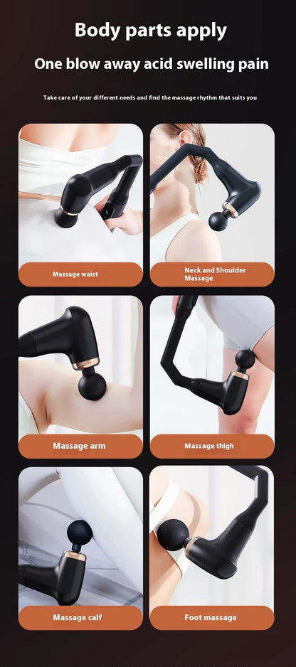 Fascia Gun Portable Massage Gun Deep Tissue With Extended Handle U-Shaped Back Massager Body Massager for Neck Shoulder Back Leg