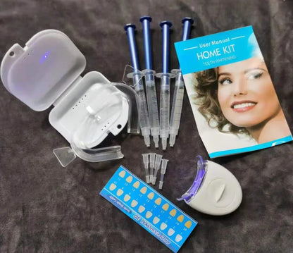 Home Use Teeth Whitening Kit with led light Care Oral Hygiene Tooth Whitener Bleaching White 44% Peroxide teeth brush BULK
