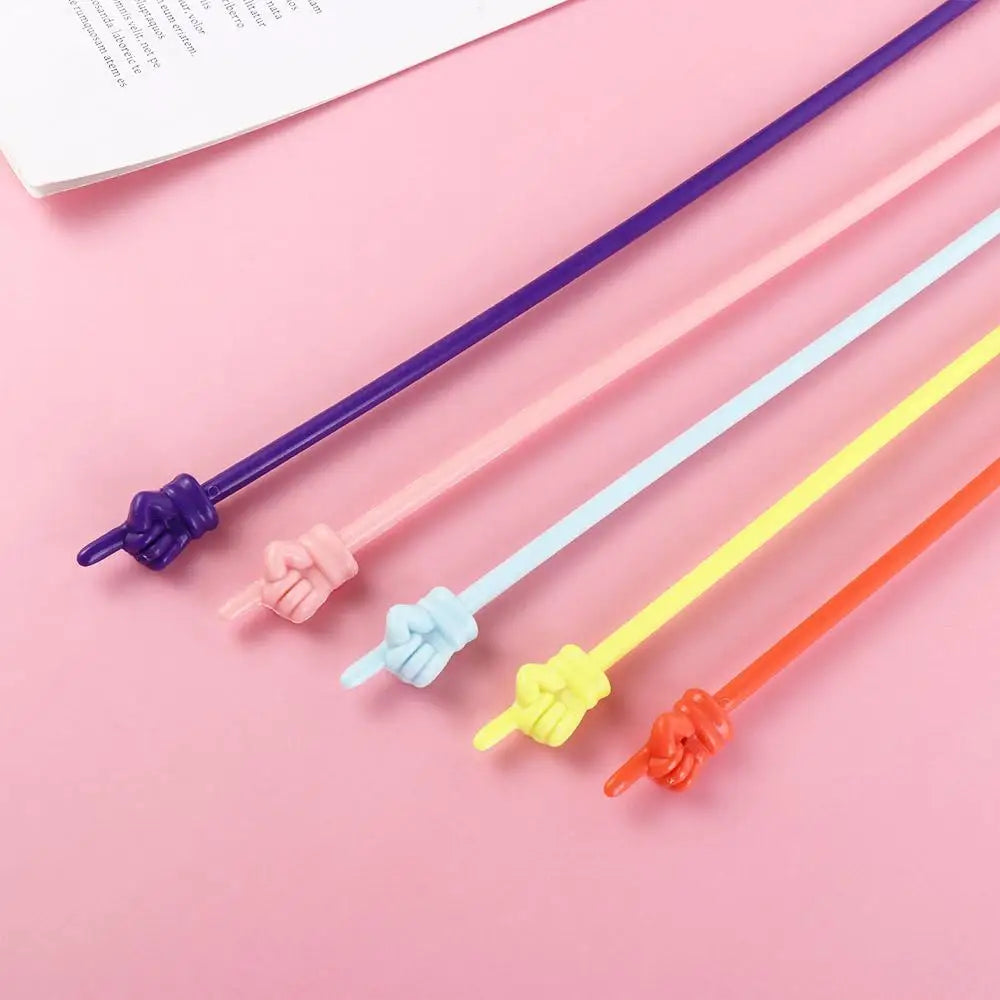 10Pcs/set Bendable Teaching Stick Smooth Colorful Finger Reading Stick No Burrs Hand Pointers Stick Teacher Supplies