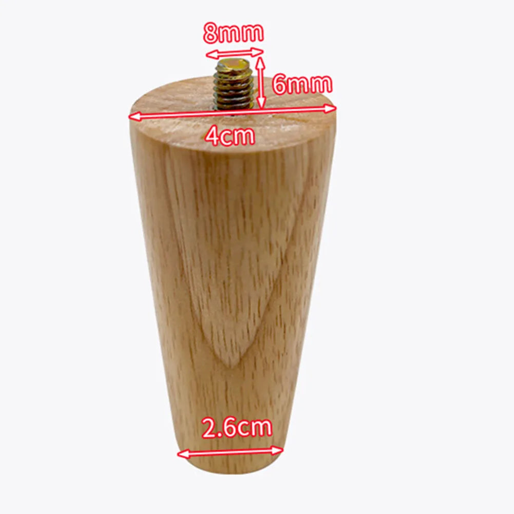 4PCS Sofa Leg Furniture Leg Screw Solid Wood Leg Wooden Table Cabinet Leg Furniture Parts Home Floor Protector