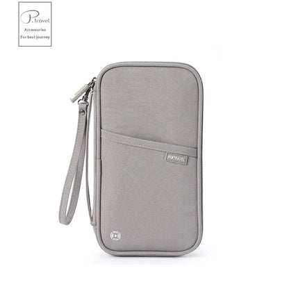 Travel Passport Wallet Organizer Bag with Card Holder Document Case for Family Crossbody Ticket Cash Storage Bag for Abroad Trip