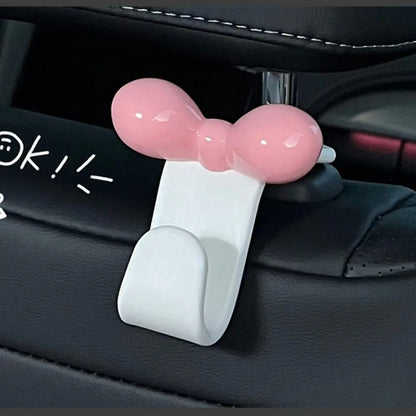 Exquisite Bowknot Car Seat Back Hook Multi-functional Sundries Back Storage Hook Durable Seat Back Hanger