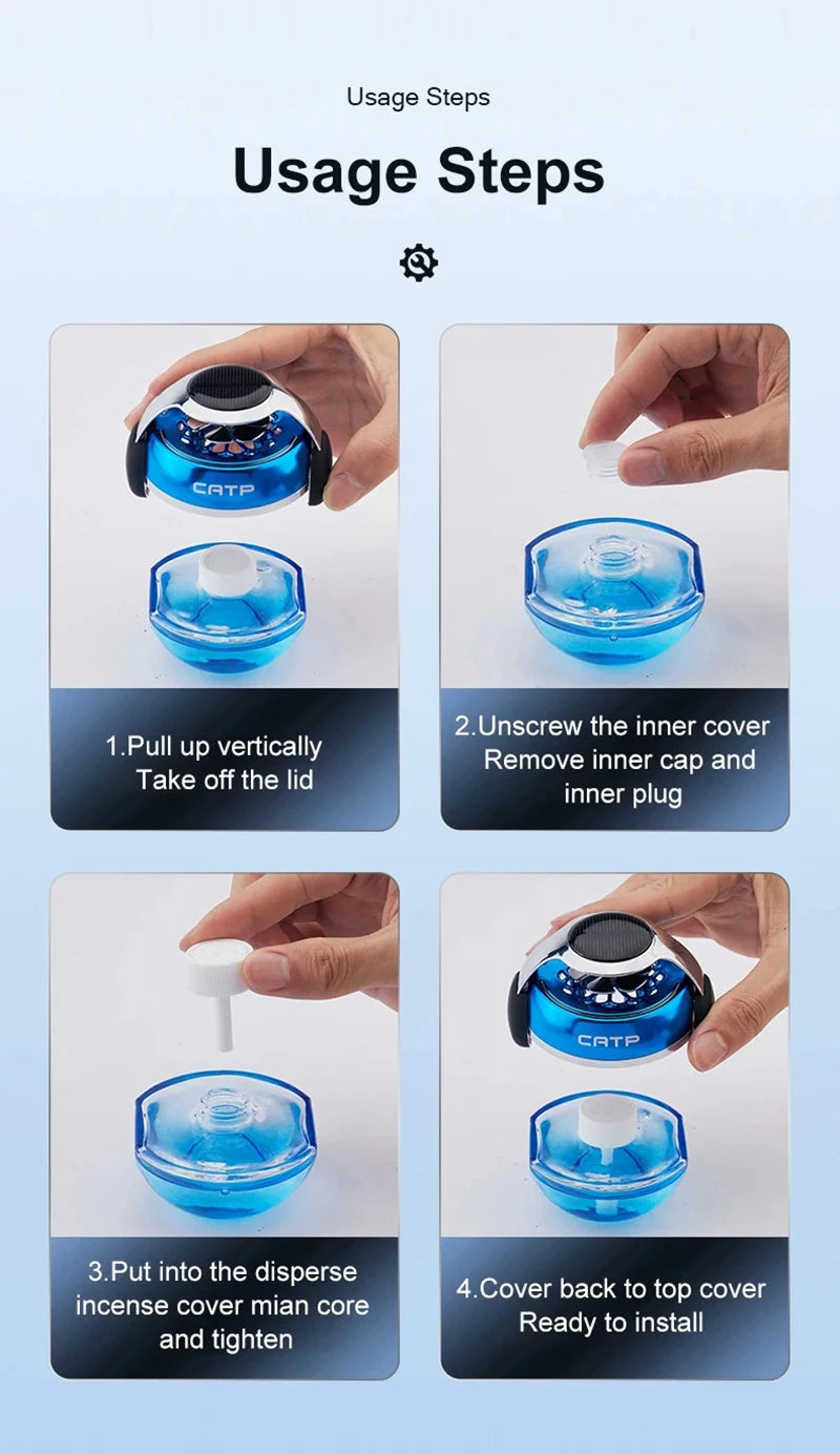 Car air freshener Solar Rotating Aroma Diffuser Home/car/bedroom/Perfumes Car perfumes decorations and accessories that men like