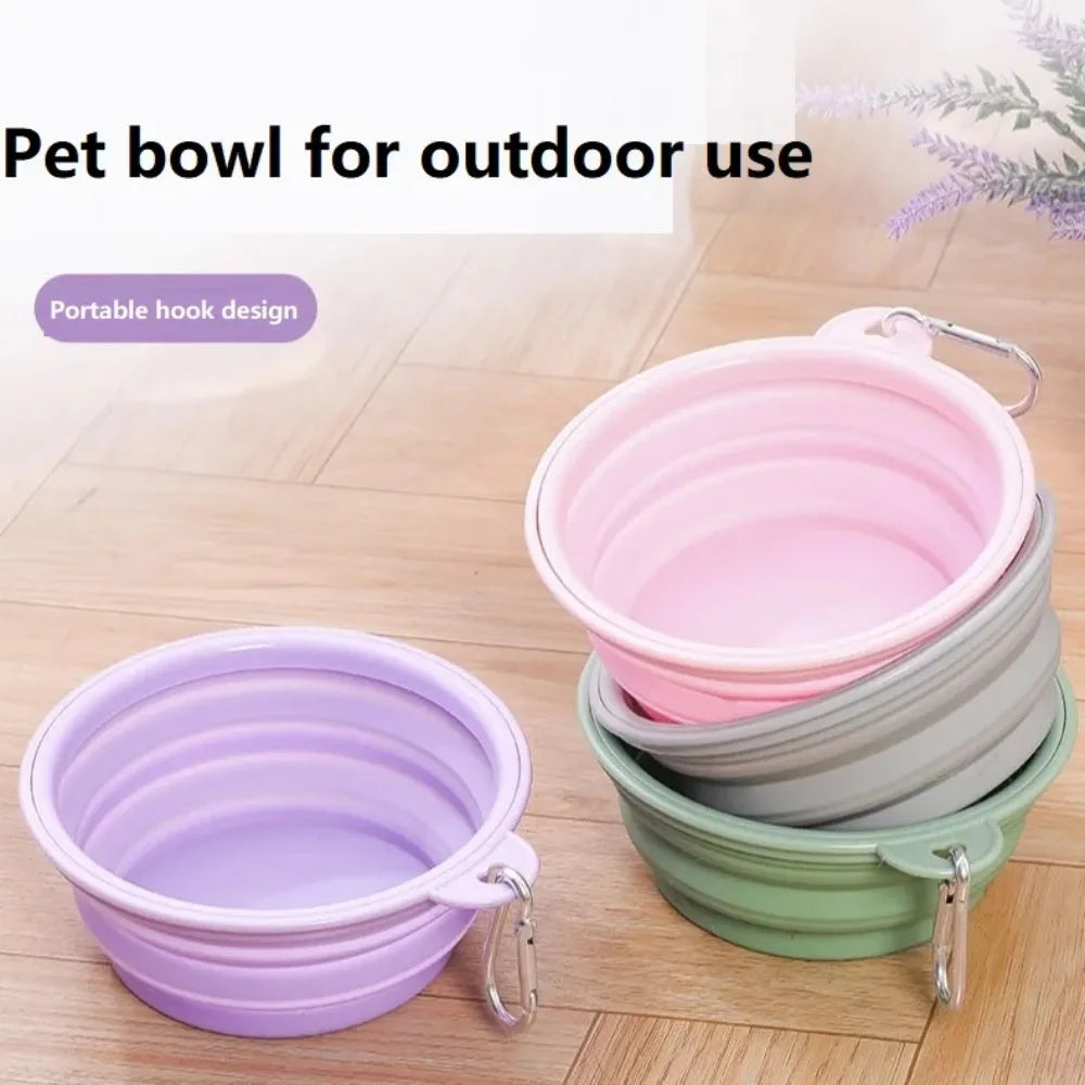 350ML Collapsible Dog Dish Foldable Pet Bowl Portable Water Drinking Bowl for Dogs Cats Outdoor Travel Hiking Camping