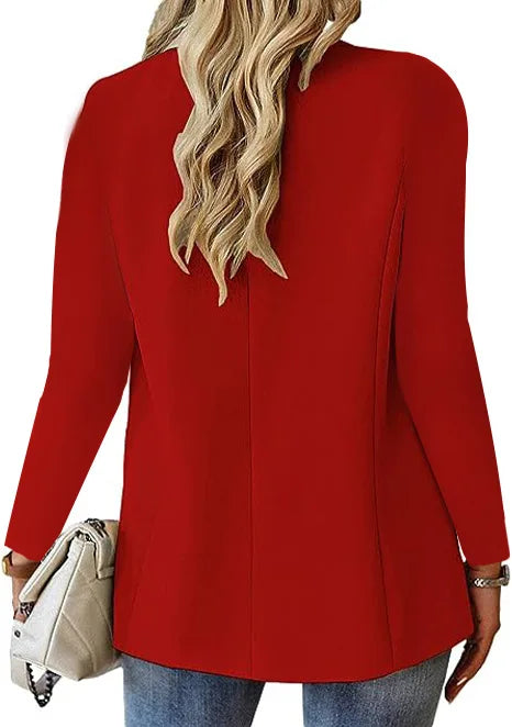 Chic Office Lady Blazer for Women Vintage Coat Autumn Fashion Lapel Collar Long Sleeve Ladies Outerwear Stylish Tops  오피스룩 Mujer